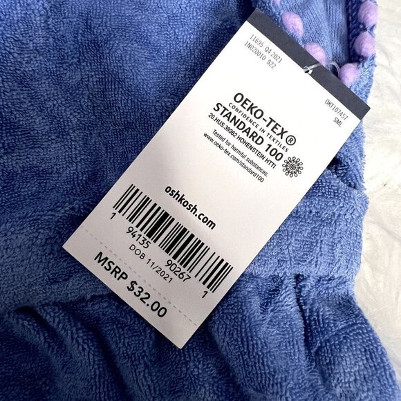 OshKosh Bgosh 12 Months Blue Terry Swim Coverup Tunic Top - Picture 5 of 6